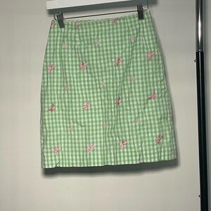 Lilly Pulitzer Green and White Pencil Skirt Resort Wear